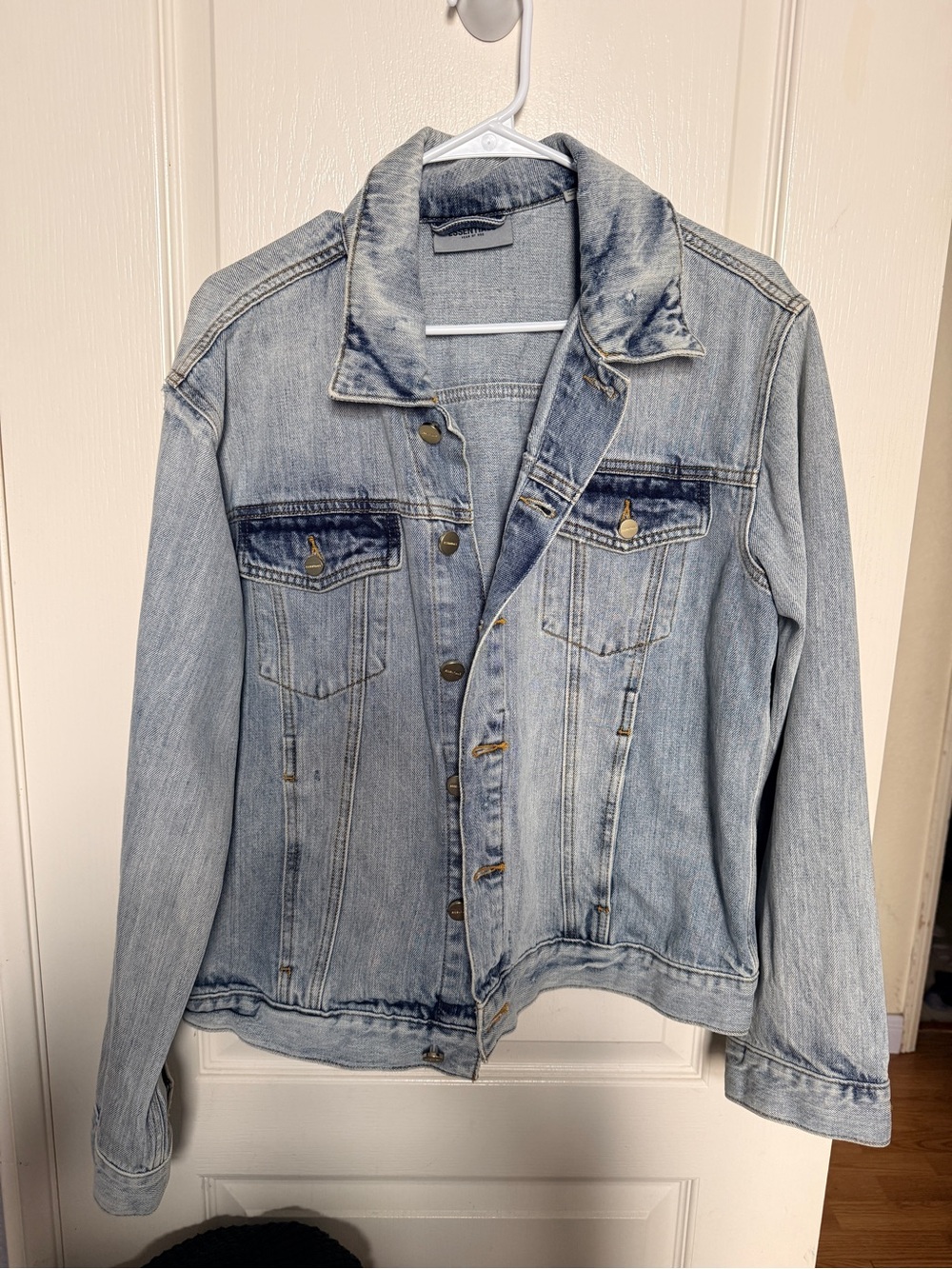 Essentials Fear of God Light Wash Denim Jacket - Pale Blue